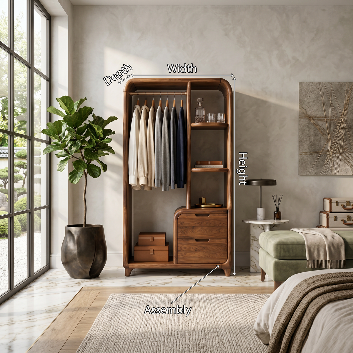 Mid Century Artistic Storage Cabinet For Bedroom Interior Lounge