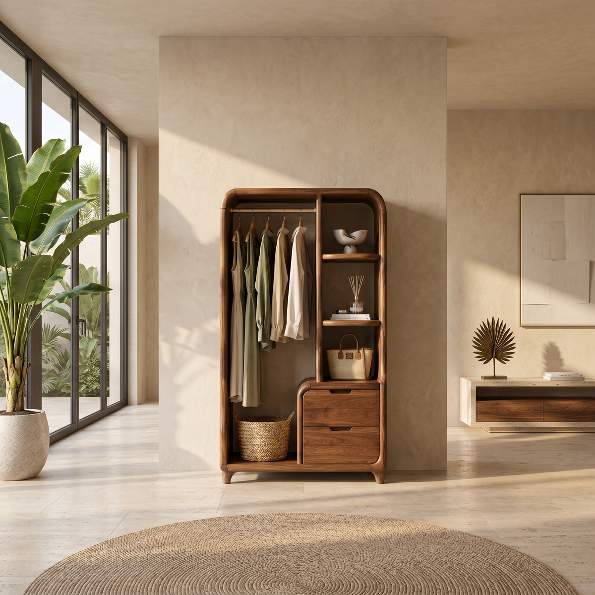 Mid Century Artistic Storage Cabinet For Bedroom Interior Lounge
