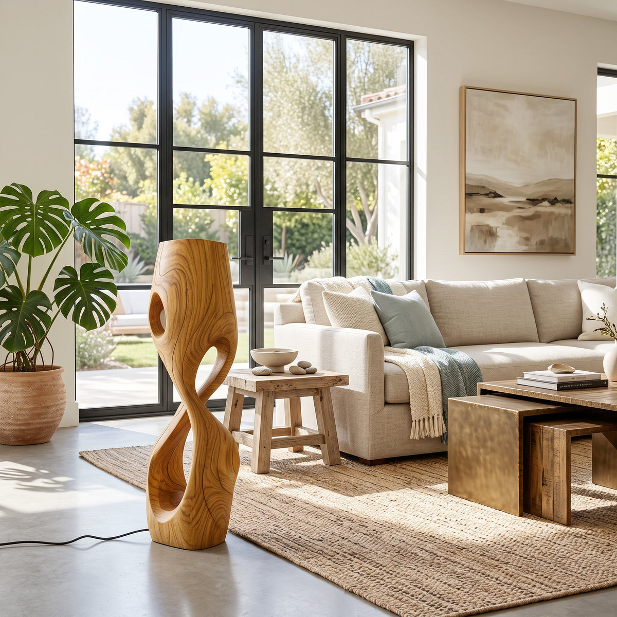 Modern Sculptural Floor Lamp For Living Room Or Bedroom