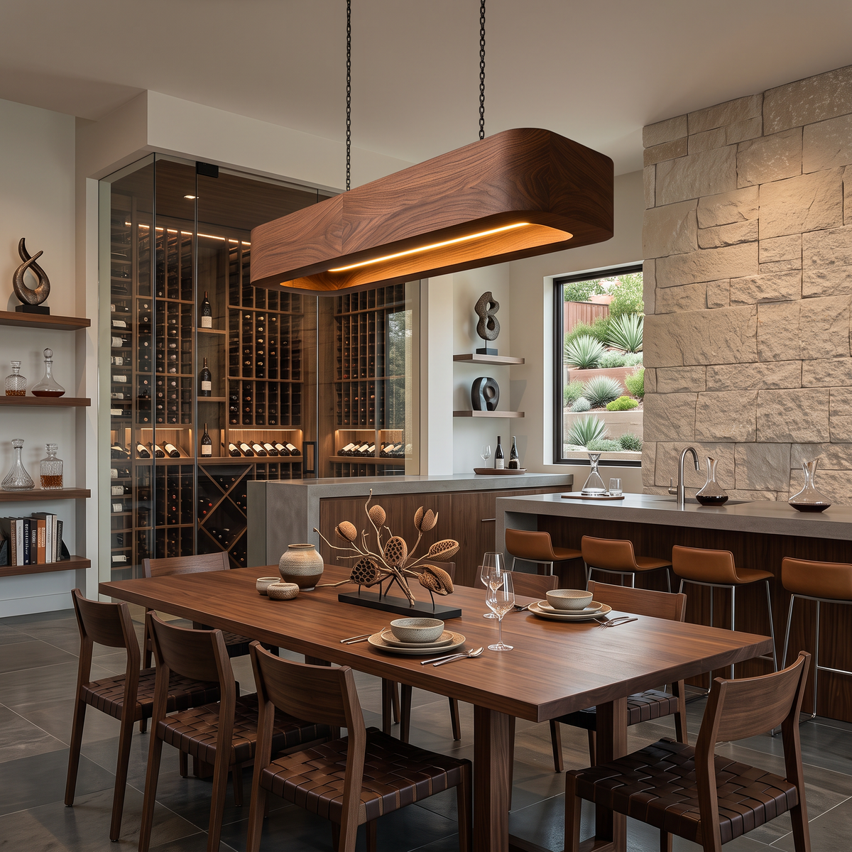 Modern Wooden Pendant Light For Kitchen