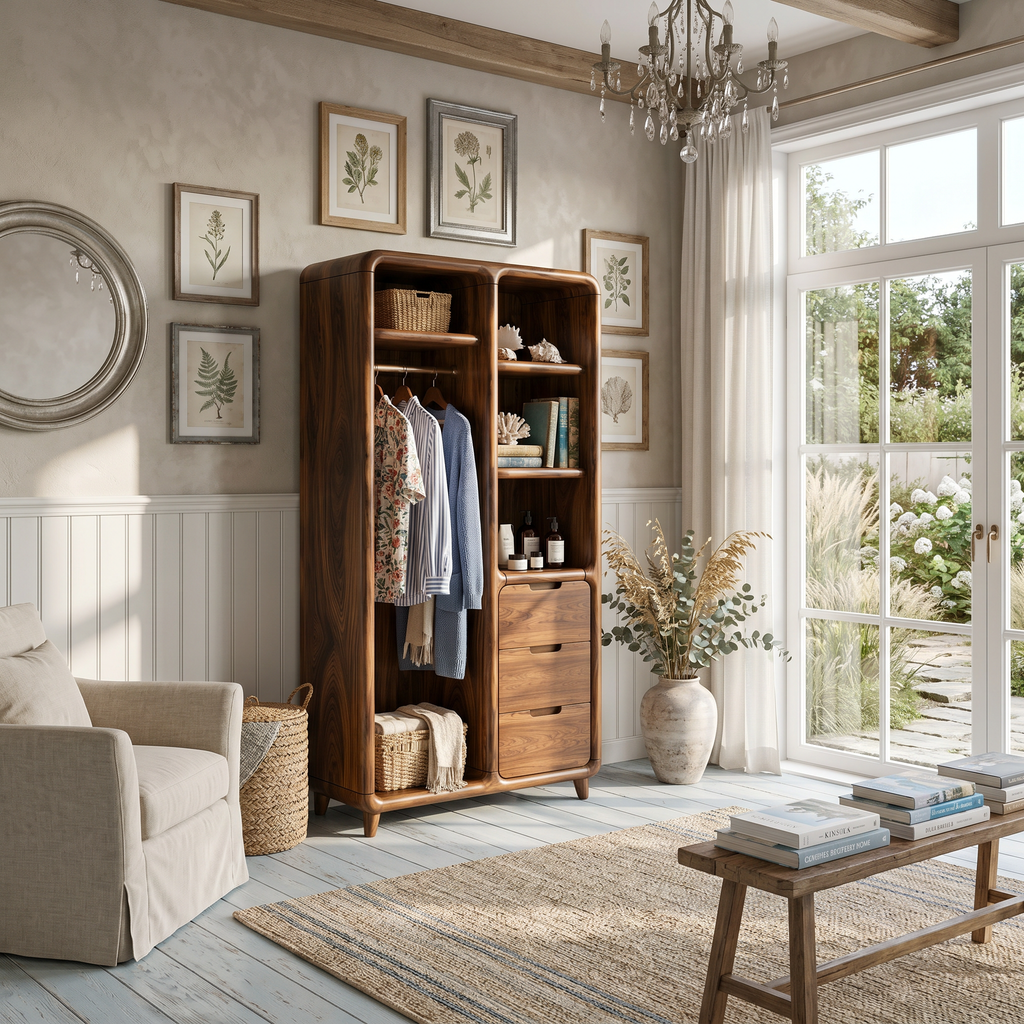 Contemporary Sculptural Edge Wardrobe For Studio Apartment Space