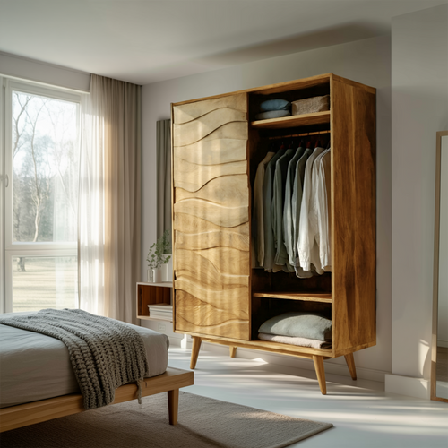 Artistic Sculptural Wardrobe For Bedroom Decor Interior